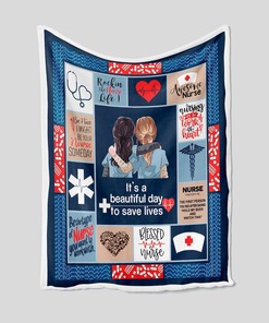Nurse Life Blanket - Personalized Name Quilt Blanket Bedding Set - Perfect for Bedroom Decor, Great Gifts for Family