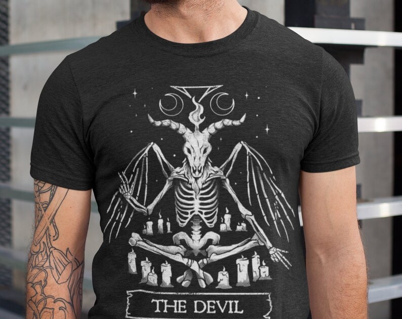 Occult Shirt with Baphomet Witchcraft Black Magic Ritual T-Shirt for Fans +1 - Image 2