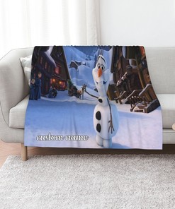 Olaf Presents Personalized Quilt Blanket for Home Decoration and Picnic