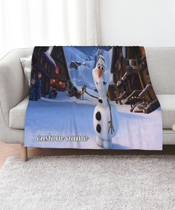 Olaf Presents Personalized Quilt Blanket for Home Decoration and Picnic