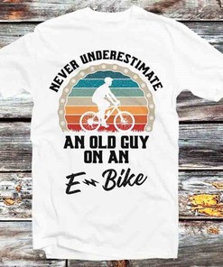 Old Guy E-Bike T-Shirt - Fun Present for Anime Lovers and Fans of Cycling