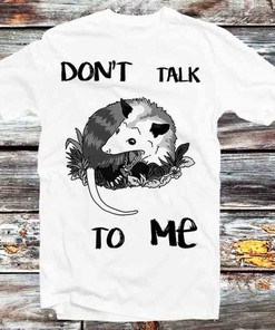 Opossum Don't Talk To Me Vintage Style T-Shirt - Anime & Cartoon Gift for Animal Lovers