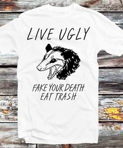 Opossum Fake Your Death Tee - Unique Anime/Cartoon Fan Gift with Style