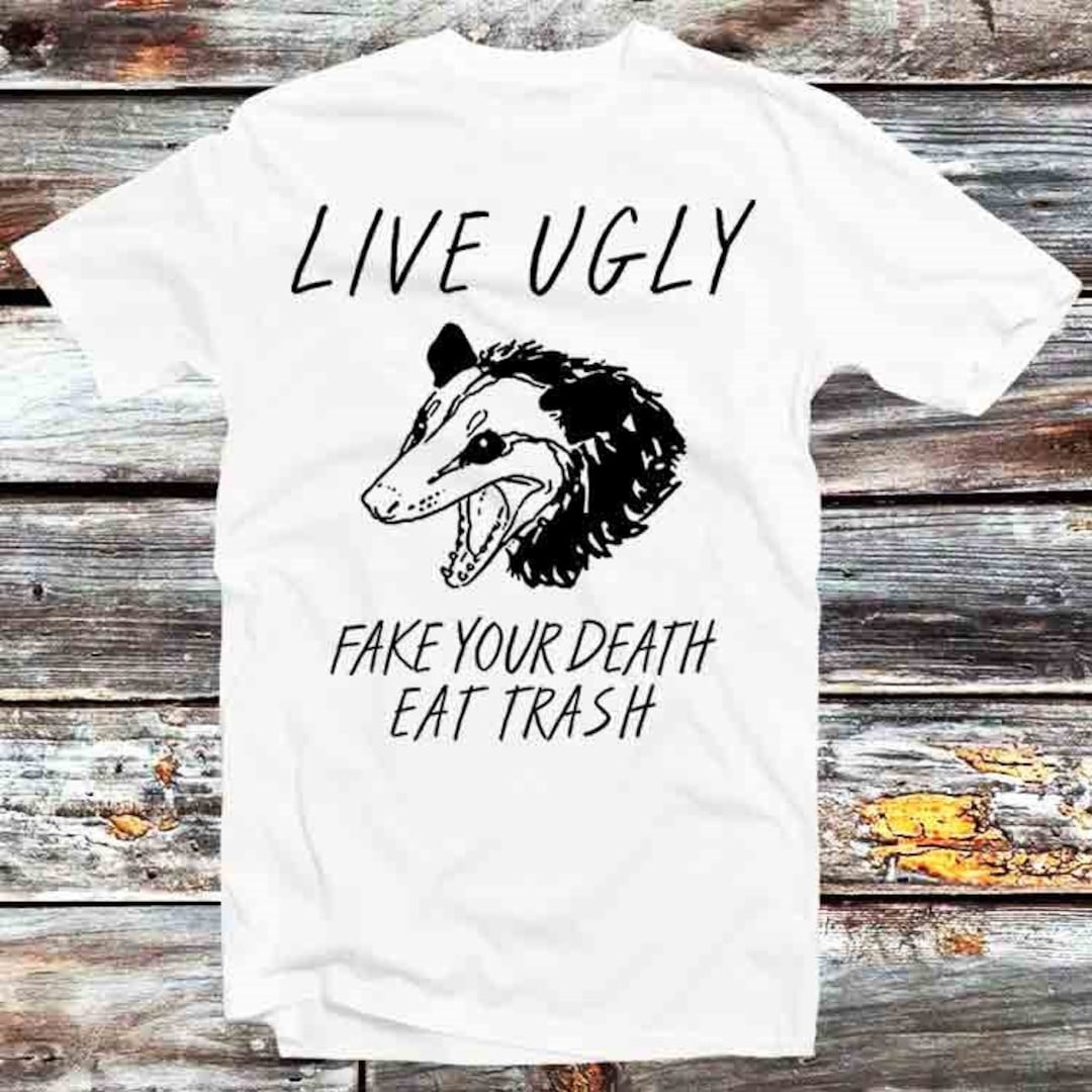 Opossum Fake Your Death Tee - Unique Anime/Cartoon Fan Gift with Style
