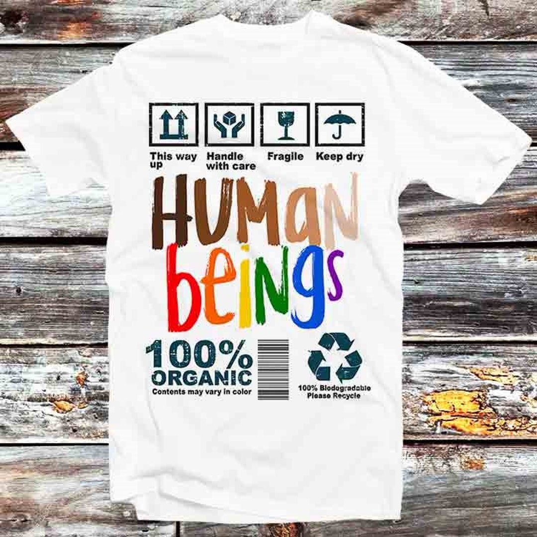 Organic Human Beings Sweatshirt - 100% Cotton Vintage Retro Sweatshirt for People Who Love Anime and Support the LGBT Community