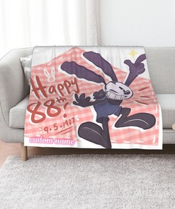 Oswald The Lucky Rabbit Quilt Bedding Set - Personalized Soft Blanket for Bedroom Decor