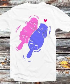 Otter Couple The Lovers Unisex Hoodie - Vintage Retro Cool Anime Top for Couples