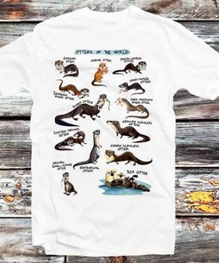 Otters of the World T-Shirt - Cool Unisex Animal Lovers Tee: Gifts For Fans Included