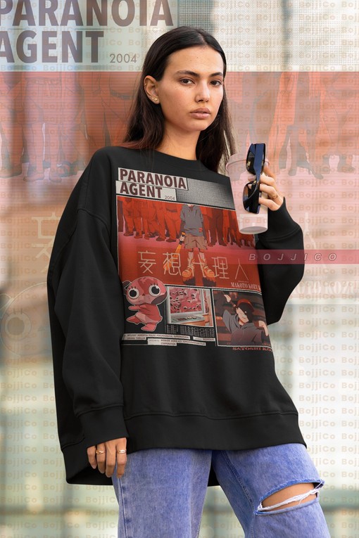Paranoia Agent Mousou Dairinin Sweater - Boy with Bat Sweatshirt for Fans of the Anime Series