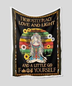 Peace Love and Yoga Quilt Blanket - Ideal Home Decor And Relaxing Picnic Blanket