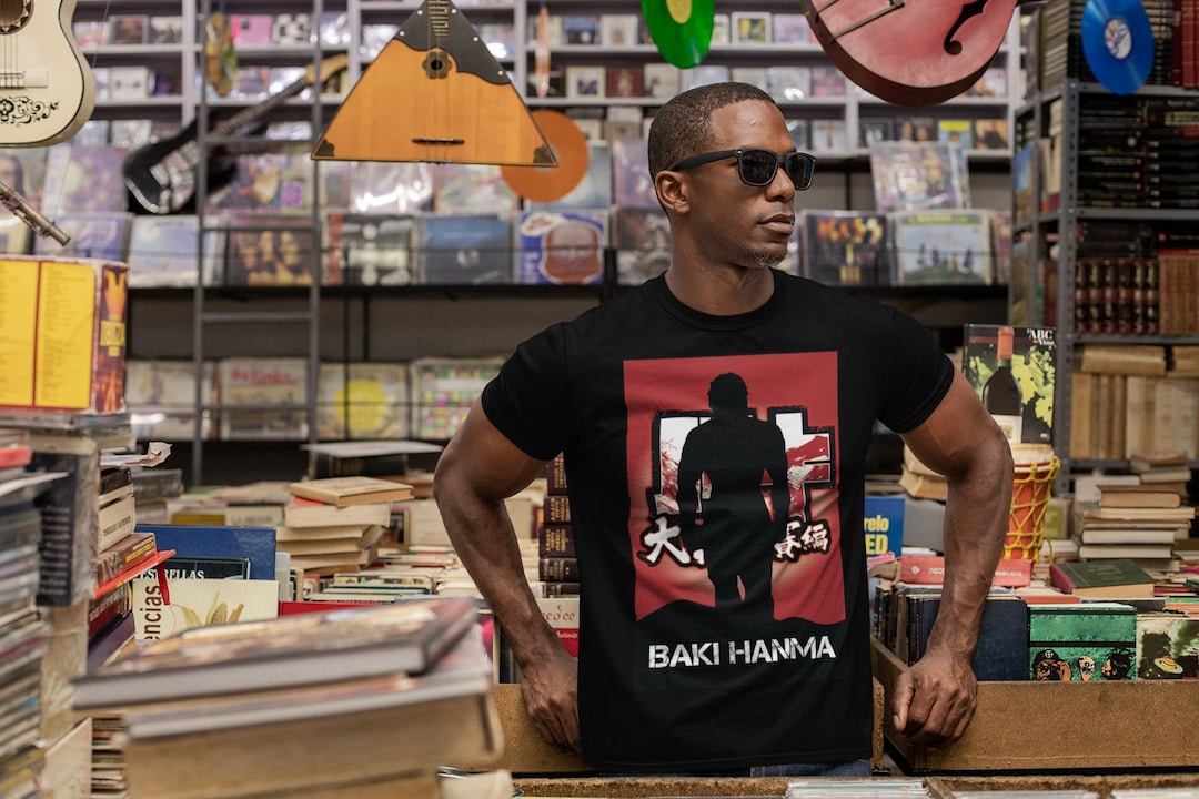 Perfect Anime and Manga Gift - Tee Featuring Yujiro Hanma, Baki, and Hanma