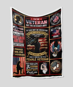 Personalized American Army Veteran Quilt Blanket - Great Gifts for Family