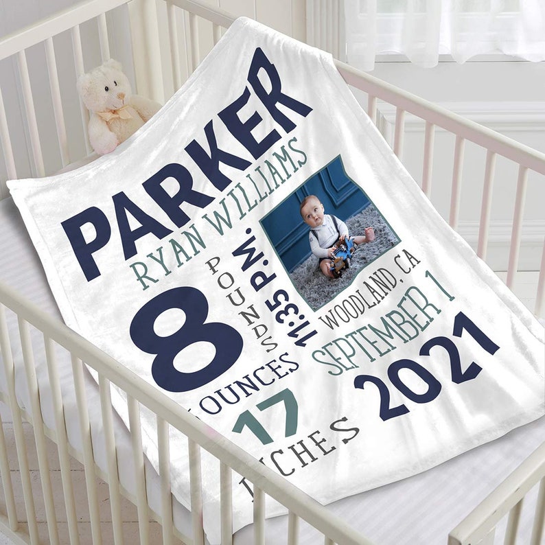 Personalized Baby Blanket - Personalized Name Quilt Bedding Set Gifts for Family - Image 2