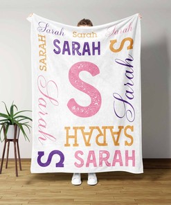 Personalized Baby Blanket - Personalized Name Quilt Bedding Set Gifts for Family and Home Decoration