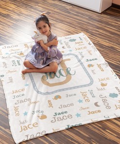 Personalized Baby Name Quilt Blanket - Great Gifts for Family