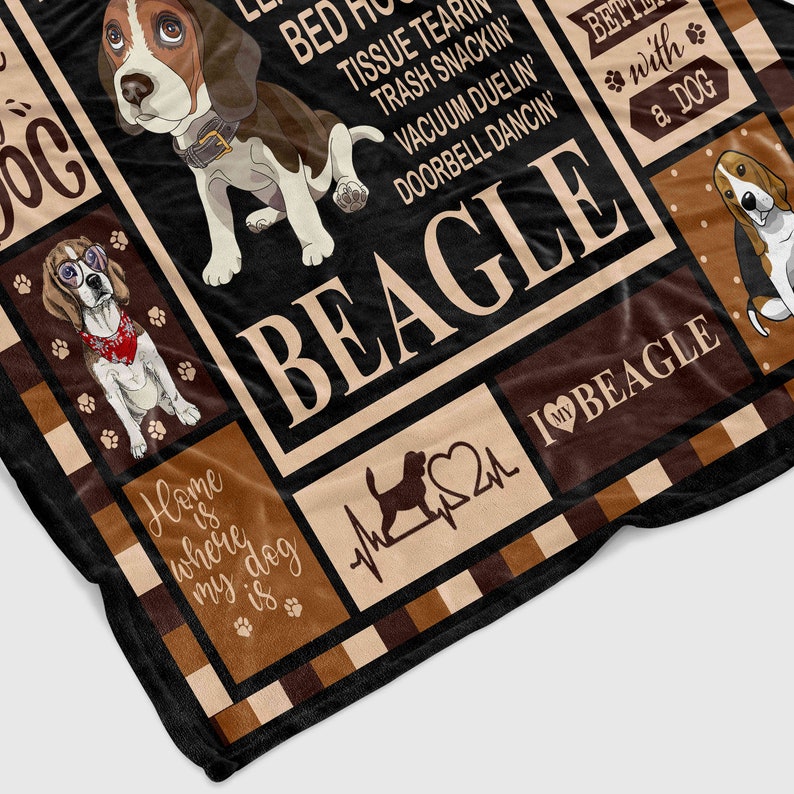 Personalized Beagle Quilt Blanket Bedding Set - Suitable for Picnic - Image 3
