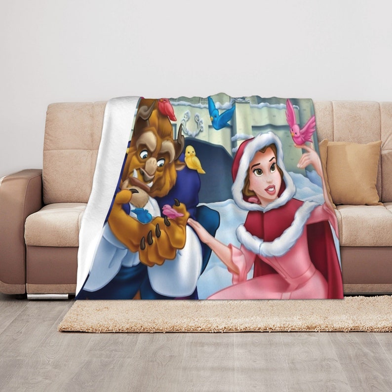 Personalized Beauty and the Beast Quilt Blanket Set - Great Gifts for Family - Image 3