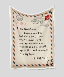 Personalized Best Friend Quilt Blanket - Great for Home Decoration