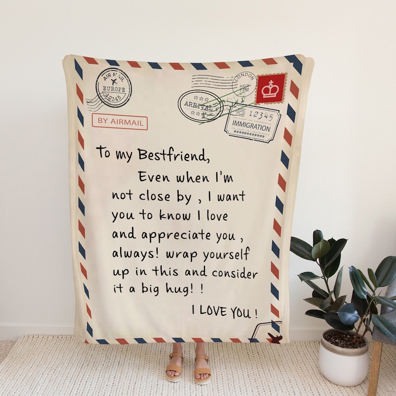 Personalized Best Friend Quilt Blanket - Great for Home Decoration - Image 2