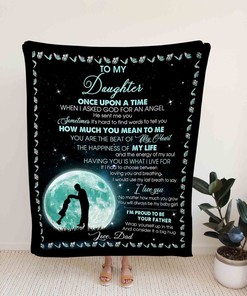 Personalized Blanket for Daughter From Dad - Great for Home Decoration