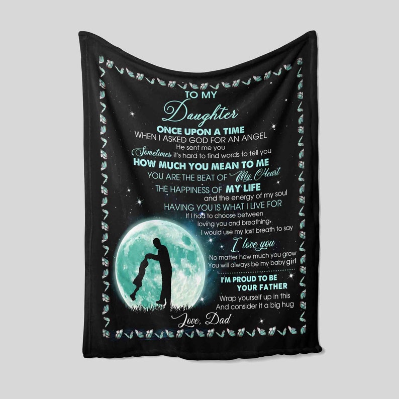 Personalized Blanket for Daughter From Dad - Great for Home Decoration - Image 2
