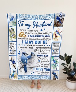 Personalized Blue Jays Quilt Blanket for Husband - Perfect Wedding and Christmas Gifts for Family