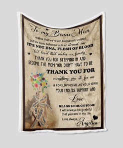 Personalized Bonus Mom Quilt Blanket For Mom - Bedroom Decor