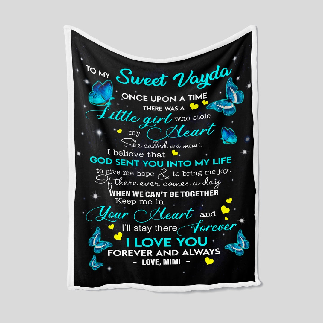 Personalized Butterfly Granddaughter Quilt Bedding Set - Great Gifts for Family