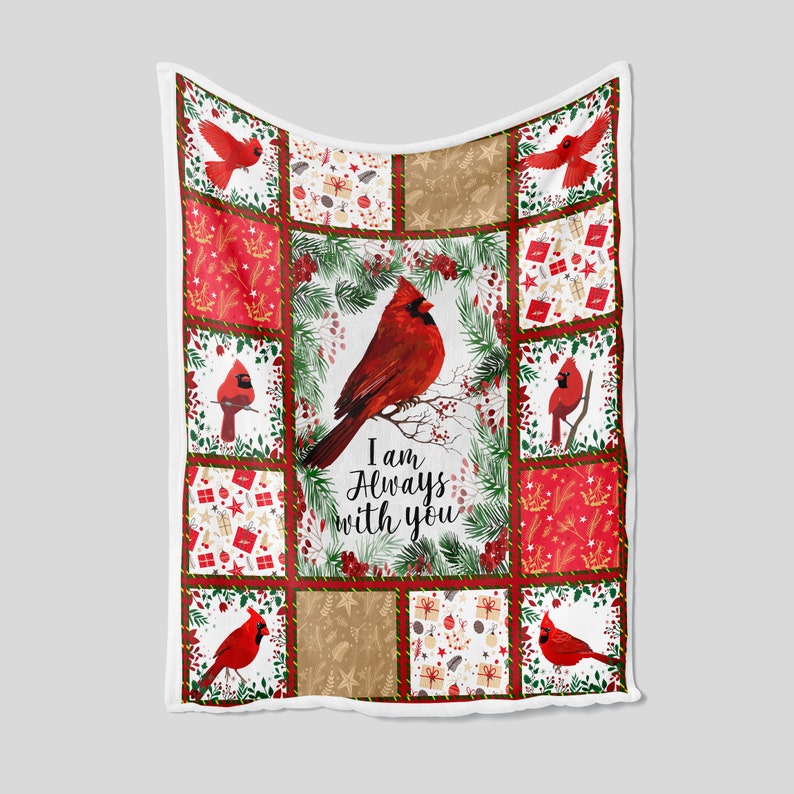 Personalized Cardinal Memorial Quilt Blanket - Suitable for Picnic - Image 2
