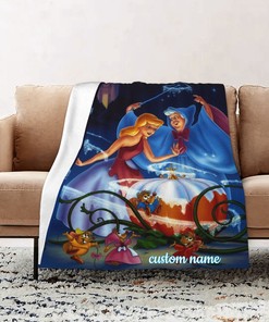 Personalized Cinderella III a Twist In Time Bedding Set Blanket - Great Gifts for Family