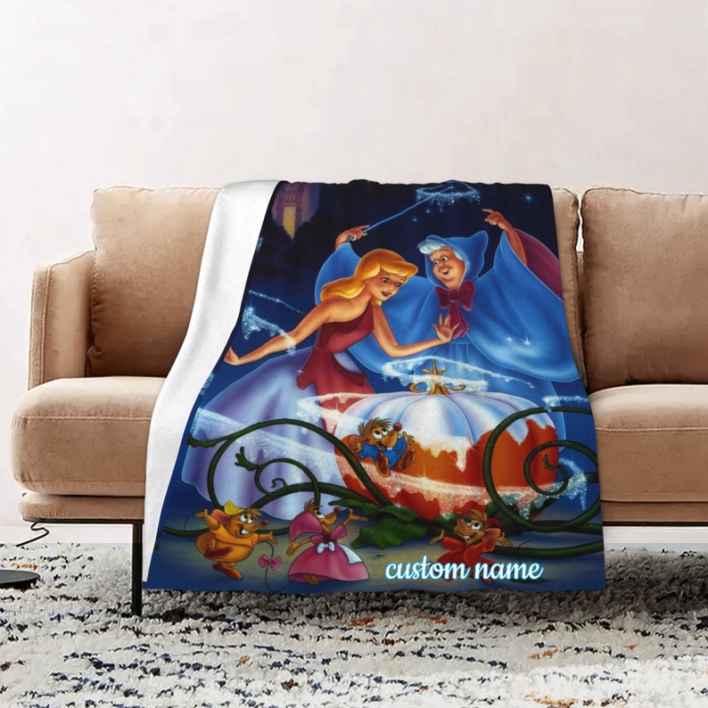 Personalized Cinderella III a Twist In Time Bedding Set Blanket - Great Gifts for Family - Image 2
