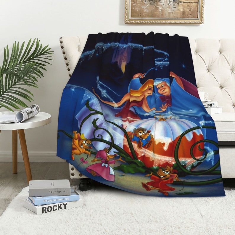Personalized Cinderella III a Twist In Time Bedding Set Blanket - Great Gifts for Family - Image 3