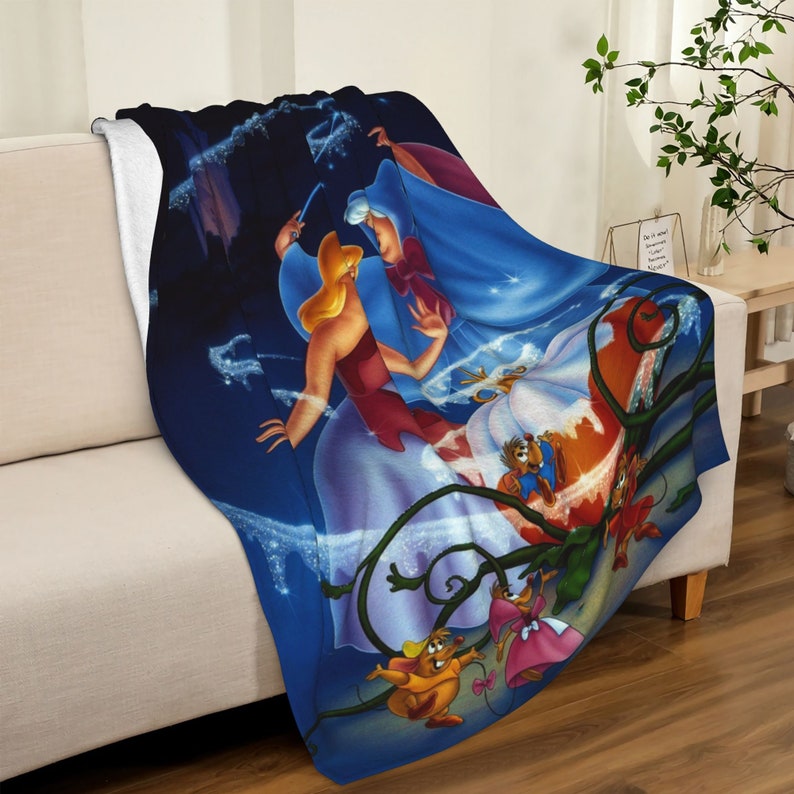Personalized Cinderella III a Twist In Time Bedding Set Blanket - Great Gifts for Family - Image 4