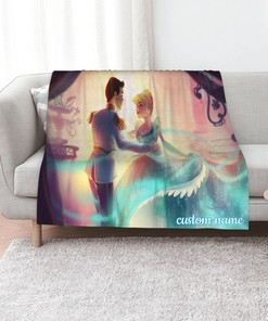 Personalized Cinderella III a Twist In Time Quilt Blanket Set - Great Gifts for Family