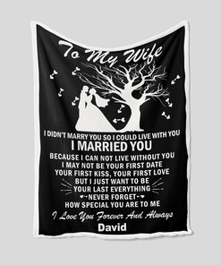 Personalized Couple Blanket for Wife - Great Gifts for Family, Home Decoration