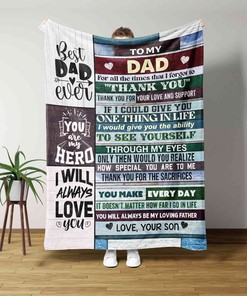 Personalized Daddy Quilt Blanket - To My Dad, Gift For Dad, Father Day Gift, Gift From Son, Gift For Him or Great Gifts for Family