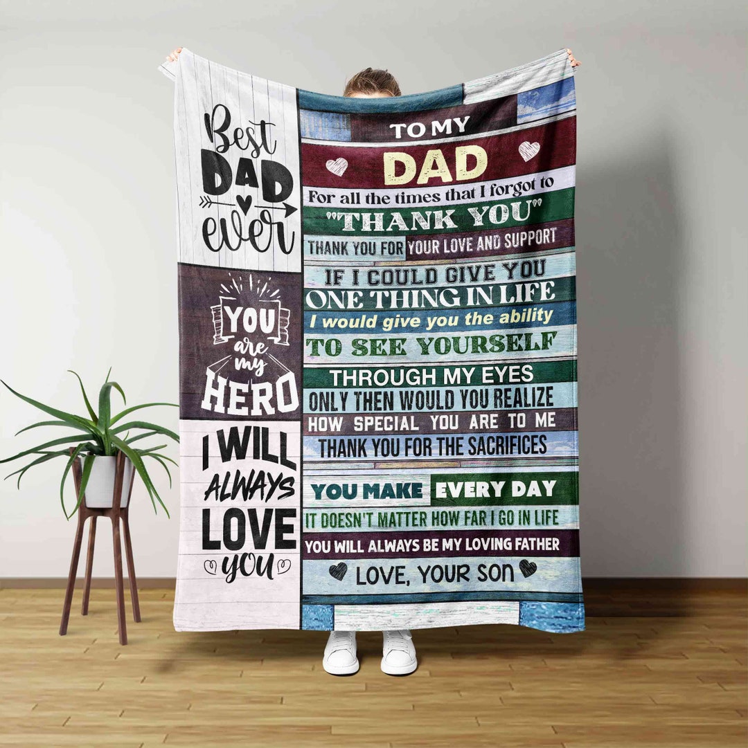 Personalized Daddy Quilt Blanket - To My Dad, Gift For Dad, Father Day Gift, Gift From Son, Gift For Him or Great Gifts for Family