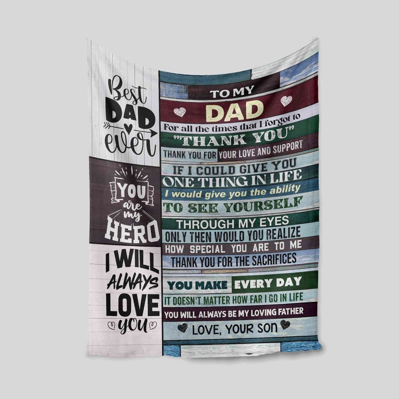 Personalized Daddy Quilt Blanket - To My Dad, Gift For Dad, Father Day Gift, Gift From Son, Gift For Him or Great Gifts for Family - Image 3