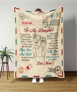 Personalized Daughter Letter Blanket, Great Gift for Birthday and Family Time
