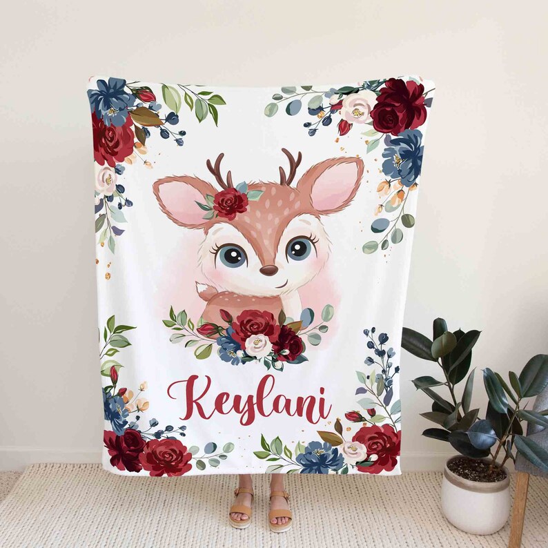 Personalized Deer Blanket - Personalized Name Quilt Bedding Set - Great Gifts for Family and Home Decoration - Image 2