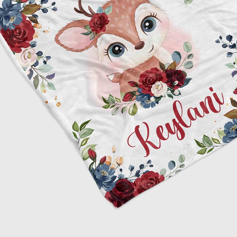 Personalized Deer Blanket - Personalized Name Quilt Bedding Set - Great Gifts for Family and Home Decoration - Image 3