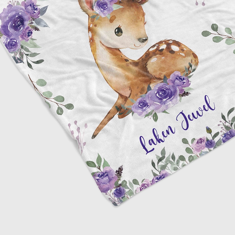 Personalized Deer Blanket - Personalized Name Quilt Blanket - Great Gifts for Family and Home Decoration - Image 3
