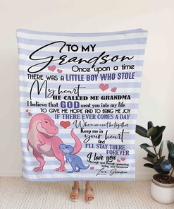 Personalized Dinosaur Quilt Blanket for Grandson - Suitable for Home Decoration and Great Gifts for Family