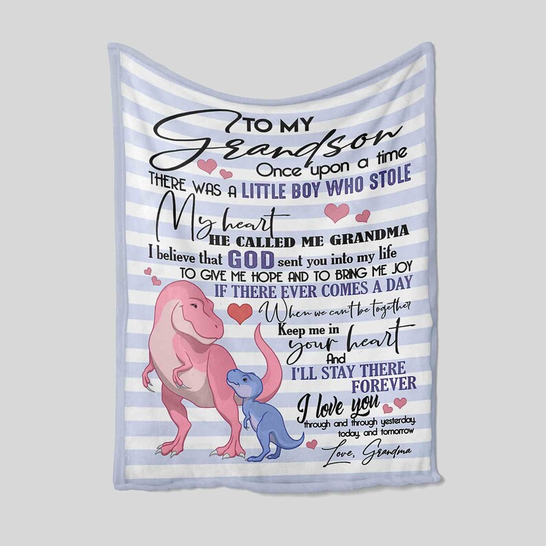 Personalized Dinosaur Quilt Blanket for Grandson - Suitable for Home Decoration and Great Gifts for Family - Image 2
