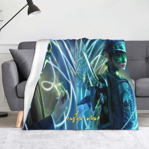 Personalized Disney Artemis Fowl Quilt Blanket for Baby Birthday Gift and Home Decor