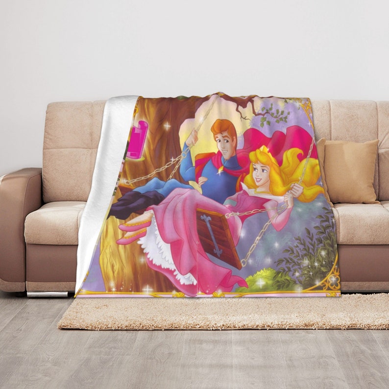 Personalized Disney Aurora Quilt Blanket Bedding Set for Sofa and Living Room Decor - Image 3