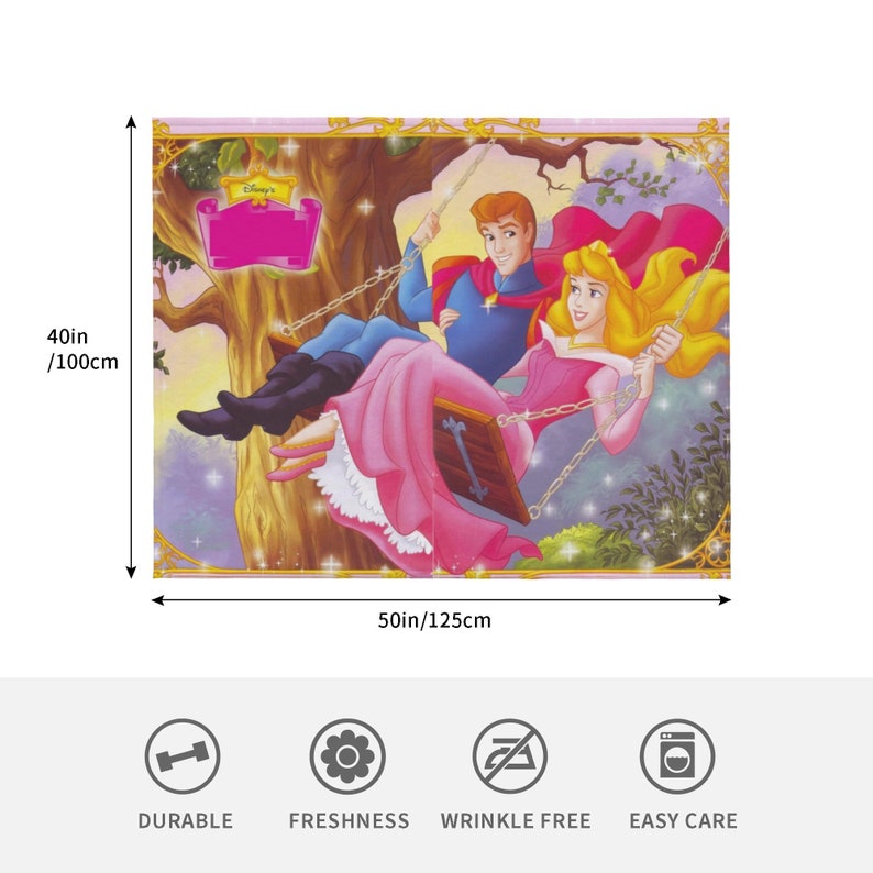 Personalized Disney Aurora Quilt Blanket Bedding Set for Sofa and Living Room Decor - Image 4
