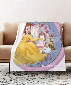 Personalized Disney Bella Quilt Blanket - Perfect for Bedroom Decor and Home Decoration