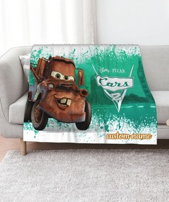 Personalized Disney Cars Quilt Blanket for Home Decoration and Sofa