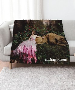 Personalized Disney Dream Portraits Quilt Blanket Bedding Set for Sofa and Living Room Decor - Great Gifts for Family
